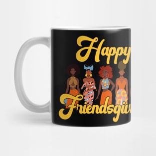 Happy Friendsgiving African American Girlfriends Thanksgiving Mug